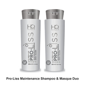 HQ Professional - Pro-Liss Maintenance Shampoo & Masque Duo Bundle – bundle contents: Pro-Liss Maintenance Shampoo 300ml, Pro-Liss Maintenance Masque 300ml