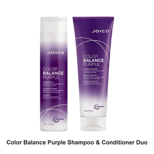 Joico - Color Balance Purple Shampoo & Conditioner Duo Bundle – bundle contents: Color Balance Purple Shampoo 300ml, Color Balance Purple Conditioner 250ml