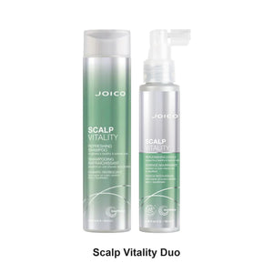 Joico - Scalp Vitality Shampoo & Replenishing Essence Duo Bundle – bundle contents: Scalp Vitality Refreshing Shampoo 300ml, Scalp Vitality Replenishing Essence 100ml