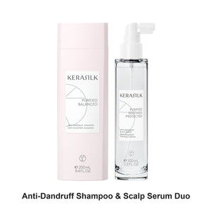 Kerasilk - Anti-Dandruff Shampoo & Scalp Serum Duo Bundle – bundle contents: Anti-Dandruff Shampoo 250ml, Anti-Dandruff Scalp Serum 100ml