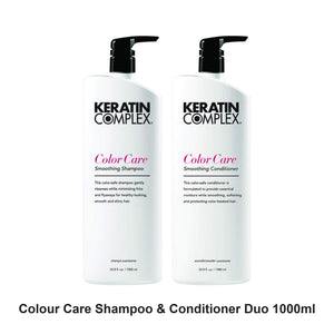 Keratin Complex - Colour Care Shampoo & Conditioner Duo 1000ml Bundle – bundle contents: Colour Care Shampoo 1000ml, Colour Care Conditioner 1000ml