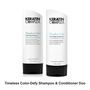 Keratin Complex - Timeless Color-Defy Shampoo & Conditioner Duo Bundle – bundle contents: Timeless Color-Defy Shampoo 400ml, Timeless Color-Defy Conditioner 400ml