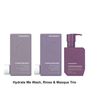 Kevin Murphy - Hydrate Me Wash, Rinse & Masque Trio Bundle – bundle contents: Hydrate Me Wash 250ml, Hydrate Me Rinse 250ml, Hydrate Me Masque 200ml