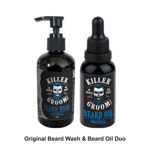 Killer Groom - Original Beard Wash & Beard Oil Duo Bundle – bundle contents: Beard Wash Original 250ml, Beard Oil Original 30g