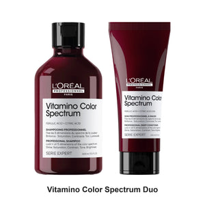 L'Oreal Professionnel - Vitamino Color Spectrum Shampoo & Conditioner Duo Bundle – bundle contents: Vitamino Color Spectrum Shampoo 300ml, Vitamino Color Spectrum Conditioner 200ml