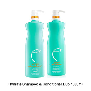 Malibu C - Hydrate Shampoo & Conditioner Duo 1000ml Bundle – bundle contents: Hydrate Shampoo 1000ml, Hydrate Conditioner 1000ml