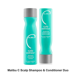 Malibu C - Scalp Shampoo & Conditioner Duo Bundle – bundle contents: Scalp Shampoo 266ml, Scalp Conditioner 266ml