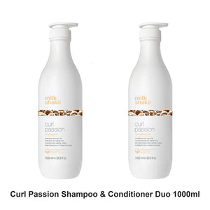 Milk Shake - Curl Passion Shampoo & Conditioner Duo 1000ml Bundle – bundle contents: Curl Passion Shampoo 1000ml, Curl Passion Conditioner 1000ml