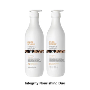 Milk Shake - Integrity Nourishing Shampoo & Conditioner Duo 1000ml Bundle – bundle contents: Integrity Nourishing Shampoo 1000ml, Integrity Nourishing Conditioner 1000ml