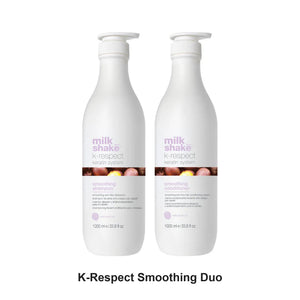 Milk Shake - K-Respect Smoothing Shampoo & Conditioner Duo 1000ml Bundle – bundle contents: K-Respect Smoothing Shampoo 1000ml, K-Respect Smoothing Conditioner 1000ml