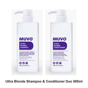 Muvo - Ultra Blonde Shampoo & Conditioner Duo 500ml Bundle – bundle contents: Ultra Blonde Shampoo 500ml, Ultra Blonde Conditioner 500ml