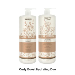 Natural Look - Curly Boost Hydrating Shampoo & Conditioner Duo 1L Bundle – bundle contents: Curly Boost Hydrating Shampoo 1L, Curly Boost Hydrating Conditioner 1L