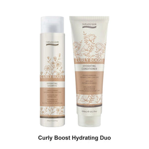 Natural Look - Curly Boost Hydrating Shampoo & Conditioner Duo Bundle – bundle contents: Curly Boost Hydrating Shampoo 375ml, Curly Boost Hydrating Conditioner 300ml