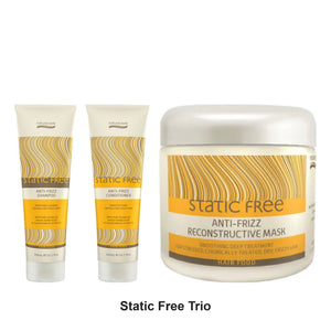 Natural Look - Static Free Shampoo, Conditioner & Reconstructive Mask Trio Bundle – bundle contents: Static Free Anti Frizz Shampoo 300ml, Static Free Anti Frizz Conditioner 300ml, Static Free Reconstructive Mask 400ml