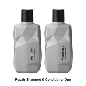 Nine Yards - Repair Shampoo & Conditioner Duo Bundle – bundle contents: On Track Repair Shampoo 300ml, Your Move Repair Conditioner 300ml