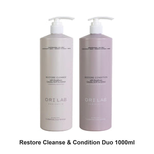 ORI Lab - Restore Cleanse & Condition Duo 1000ml Bundle – bundle contents: Restore Cleanse 1000ml, Restore Condition 1000ml