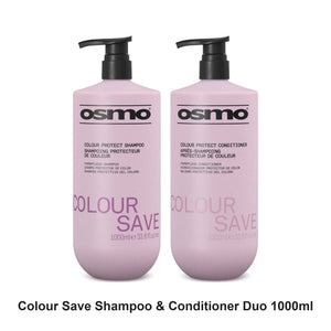 Osmo - Colour Save Shampoo & Conditioner Duo 1000ml Bundle – bundle contents: Colour Save Colour Protect Shampoo 1000ml, Colour Save Colour Protect Conditioner 1000ml