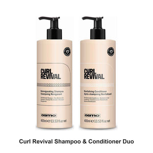 Osmo - Curl Revival Shampoo & Conditioner Duo Bundle – bundle contents: Curl Revival Reinvigorating Shampoo 400ml, Curl Revival Revitalising Conditioner 400ml
