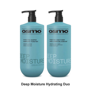 Osmo - Deep Moisture Hydrating Shampoo & Conditioner Duo 1000ml Bundle – bundle contents: Deep Moisture Hydrating Shampoo 1000ml, Deep Moisture Hydrating Conditioner 1000ml