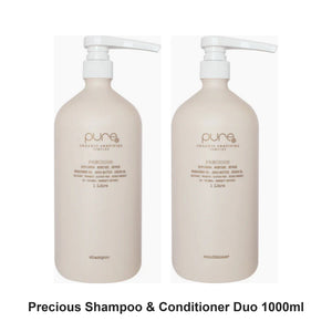 Pure Organic - Precious Shampoo & Conditioner Duo 1000ml Bundle – bundle contents: Precious Shampoo 1000ml, Precious Conditioner 1000ml