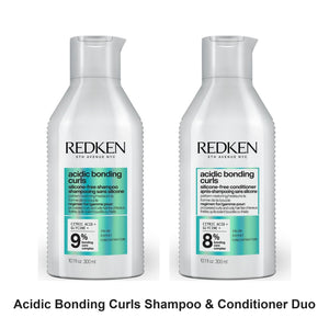Redken - Acidic Bonding Curls Shampoo & Conditioner Duo Bundle – bundle contents: Acidic Bonding Curls Shampoo 300ml, Acidic Bonding Curls Conditioner 300ml