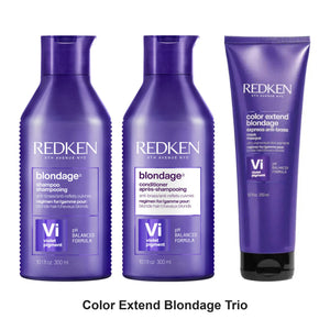 Redken - Color Extend Blondage Shampoo, Conditioner & Mask Trio Bundle – bundle contents: Color Extend Blondage Shampoo 300ml, Color Extend Blondage Conditioner 300ml, Color Extend Blondage Mask 250ml