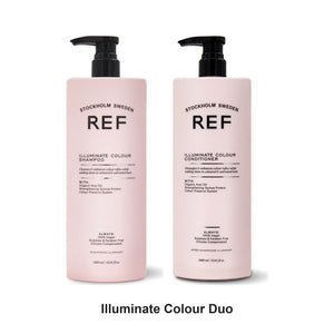 REF Stockholm - Illuminate Colour Shampoo & Conditioner Duo 1000ml Bundle – bundle contents: Ref Stockholm sweden - Illuminate Colour Shampoo 1000ml, Ref Stockholm sweden - Illuminate Colour Conditioner 1000ml