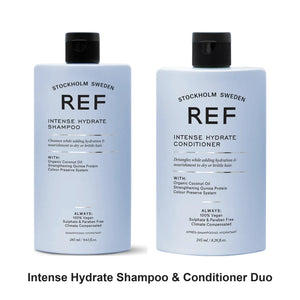 REF Stockholm - Intense Hydrate Shampoo & Conditioner Duo Bundle – bundle contents: Ref Stockholm sweden - Intense Hydrate Shampoo 285ml, Ref Stockholm sweden - Intense Hydrate Conditioner 245ml