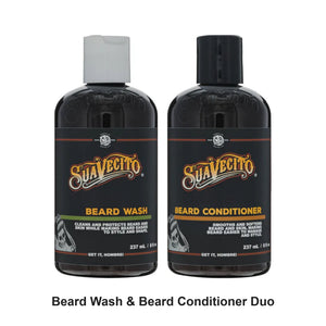 Suavecito - Beard Wash & Beard Conditioner Duo Bundle – bundle contents: Beard Wash 237ml, Beard Conditioner 237ml