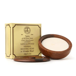 Taylor of Old Bond Street - Sandalwood Soap 100g in Wooden Bowl – Twin Pack – Taylor of Old Bond Street - Sandalwood Soap 100g in Wooden Bowl