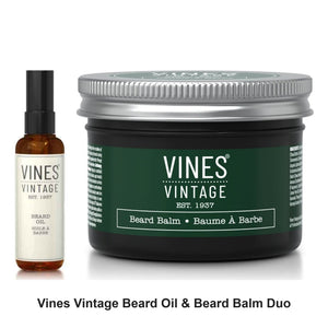 Vines Vintage - Beard Oil & Beard Balm Duo Bundle – bundle contents: Beard Oil 100ml, Beard Balm 125ml