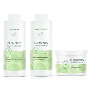 Wella Professionals - Premium Care Elements Renewing Shampoo, Conditioner & Mask Trio Big Bundle