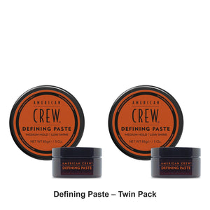 American Crew - Defining Paste – Twin Pack (2 x 85g) – bundle contents: 2 x American Crew - Defining Paste 85g
