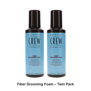 American Crew - Fiber Grooming Foam – Twin Pack (2 x 200ml) – bundle contents: 2 x American Crew - Fiber Grooming Foam 200ml