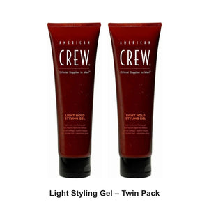 American Crew - Light Styling Gel – Twin Pack (2 x 250ml) – bundle contents: 2 x American Crew - Light Styling Gel 250ml