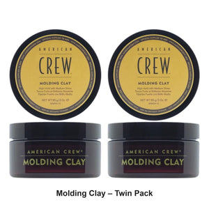 American Crew - Molding Clay – Twin Pack (2 x 85g) – bundle contents: 2 x American Crew - Molding Clay 85g