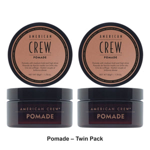 American Crew - Pomade – Twin Pack (2 x 85g) – bundle contents: 2 x American Crew - Pomade 85g