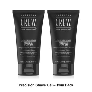 American Crew - Precision Shave Gel – Twin Pack (2 x 150ml) – bundle contents: 2 x American Crew - Precision Shave Gel 150ml