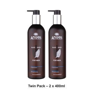 Angel En Provence - Black Angel For Men Hair & Body Wash – Twin Pack (2 x 400ml) – bundle contents: 2 x Angel En Provence - Black Angel For Men Hair & Body Wash 400ml