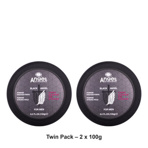 Angel En Provence - Black Angel For Men Pomade Strong Hold – Twin Pack (2 x 100g) – bundle contents: 2 x Angel En Provence - Black Angel For Men Pomade Strong Hold 100g