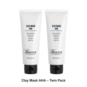 Baxter Of California - Clay Mask AHA – Twin Pack (2 x 100ml) – bundle contents: 2 x Baxter Of California - Clay Mask AHA 100ml