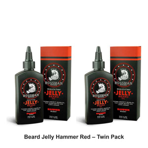 Bossman - Beard Jelly Hammer Red – Twin Pack (2 x 4oz) – bundle contents: 2 x Bossman - Beard Jelly Hammer Red 4oz