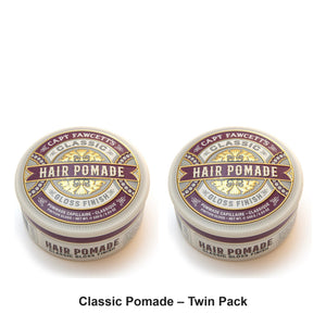 Captain Fawcett - Classic Pomade – Twin Pack (2 x 100g) – bundle contents: 2 x Captain Fawcett - Classic Pomade 100g