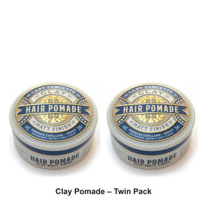 Captain Fawcett - Clay Pomade – Twin Pack (2 x 100g) – bundle contents: 2 x Captain Fawcett - Clay Pomade 100g
