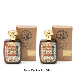 Captain Fawcett - Eau De Parfum Ricki Hall Booze and Baccy – Twin Pack (2 x 50ml) – bundle contents: 2 x Captain Fawcett - Eau De Parfum Ricki Hall Booze and Baccy 50ml