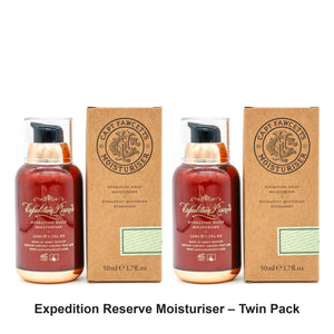 Captain Fawcett - Expedition Reserve Moisturiser – Twin Pack (2 x 50ml) – bundle contents: 2 x Captain Fawcett - Expedition Reserve Moisturiser 50ml