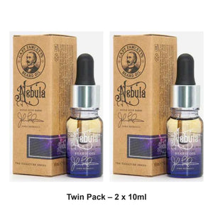 Captain Fawcett - John Petrucci Nebula Beard Oil Travel Size – Twin Pack (2 x 10ml) – bundle contents: 2 x Captain Fawcett - John Petrucci Nebula Beard Oil Travel Size 10ml