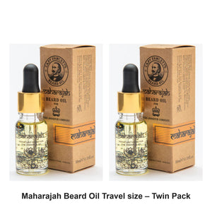 Captain Fawcett - Maharajah Beard Oil Travel size – Twin Pack (2 x 10ml) – bundle contents: 2 x Captain Fawcett - Maharajah Beard Oil Travel size 10ml