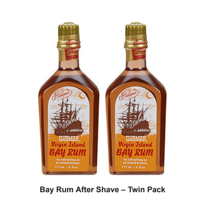 Clubman Pinaud - Bay Rum After Shave – Twin Pack (2 x 177ml) – bundle contents: 2 x Clubman Pinaud - Bay Rum After Shave 177ml