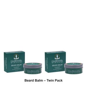 Clubman Pinaud - Beard Balm – Twin Pack (2 x 59g) – bundle contents: 2 x Clubman Pinaud - Beard Balm 59g